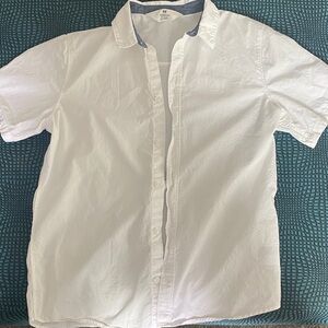 H&M White Casual Button Down Shirt